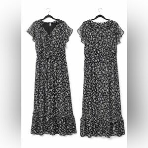 Old Navy Black Floral Dress – Size XL – Breezy, Flowy & So Flattering